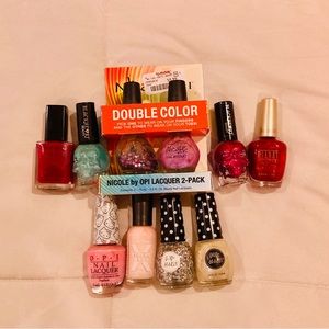 10 bottles nail polish
